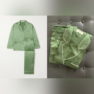 Olivia von Halle Silk-Satin Pajama Set